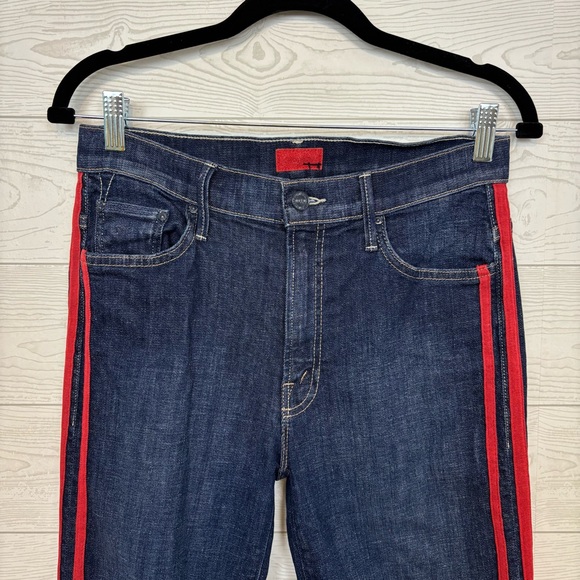 MOTHER Insider Crop Step Fray Speed Racer Jeans Size 29 - Picture 6 of 14